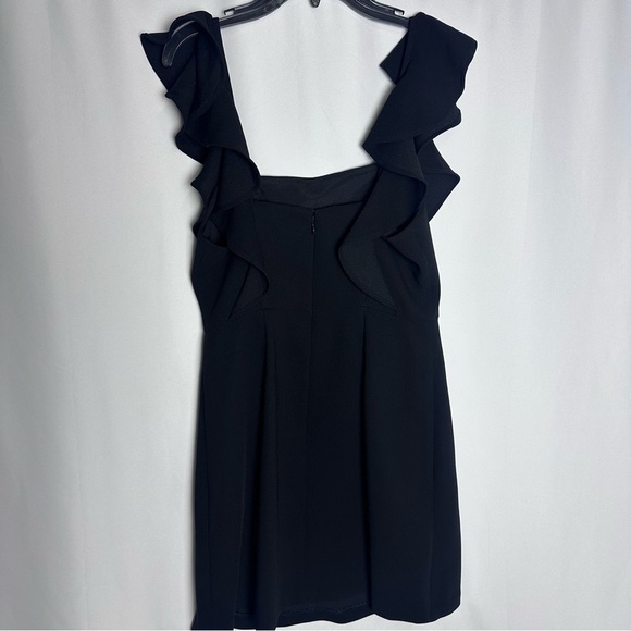 BCBGeneration Black Ruffle Sleeve Mini Dress sz 6 NWT Little Black Dress Formal - Picture 5 of 9